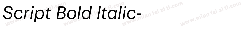 Script Bold ltalic字体转换